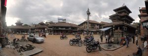 Bhaktapur Durbar Square Panorama Banne